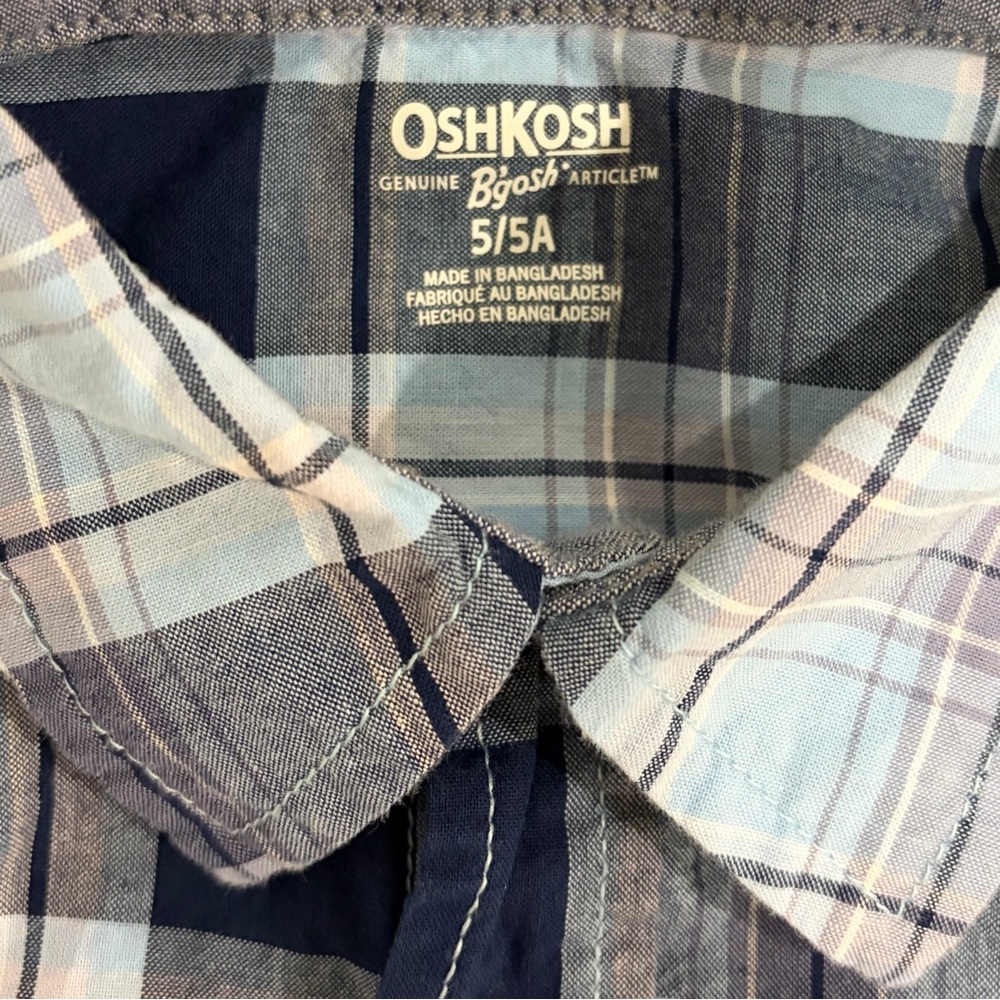 OshKosh Plaid Button Down Shirt - Picture 3 of 6